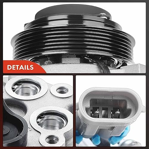 Miniatura 8 de A-Premium Compresor de CA con embrague compatible con Acura SLX, Cadillac Allante, DeVille, Eldorado, Fleetwood, Seville & Isuzu Trooper, VehiCROSS