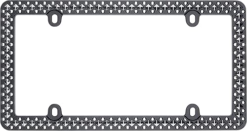 Cruiser Accessories 58153 Defender Marco para matrícula, negro matecromo, 1 marco