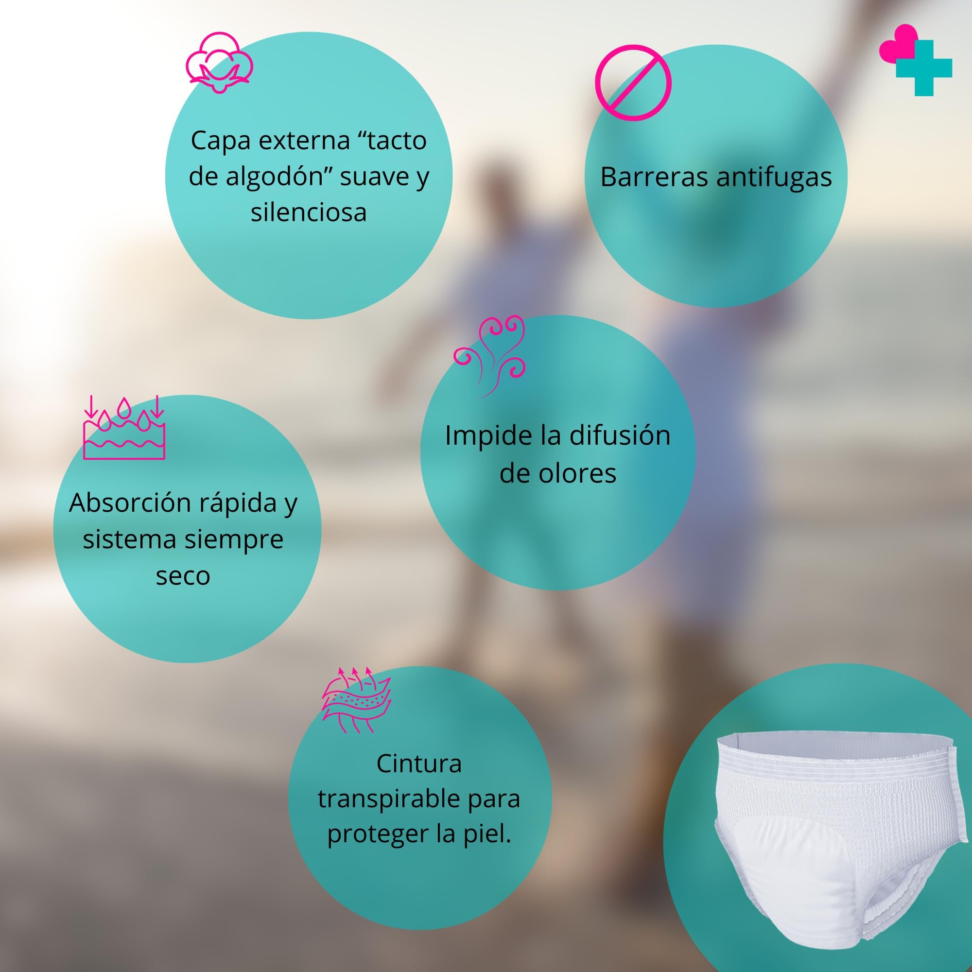 Pants Super Incontinencia. Braga Pañal Adulto Super Braga Pañal Incontinencia Desechables. Pañales Adultos Absorción Super 14 Unidades. (3 Paquetes, Large (Cintura 90-150cm))