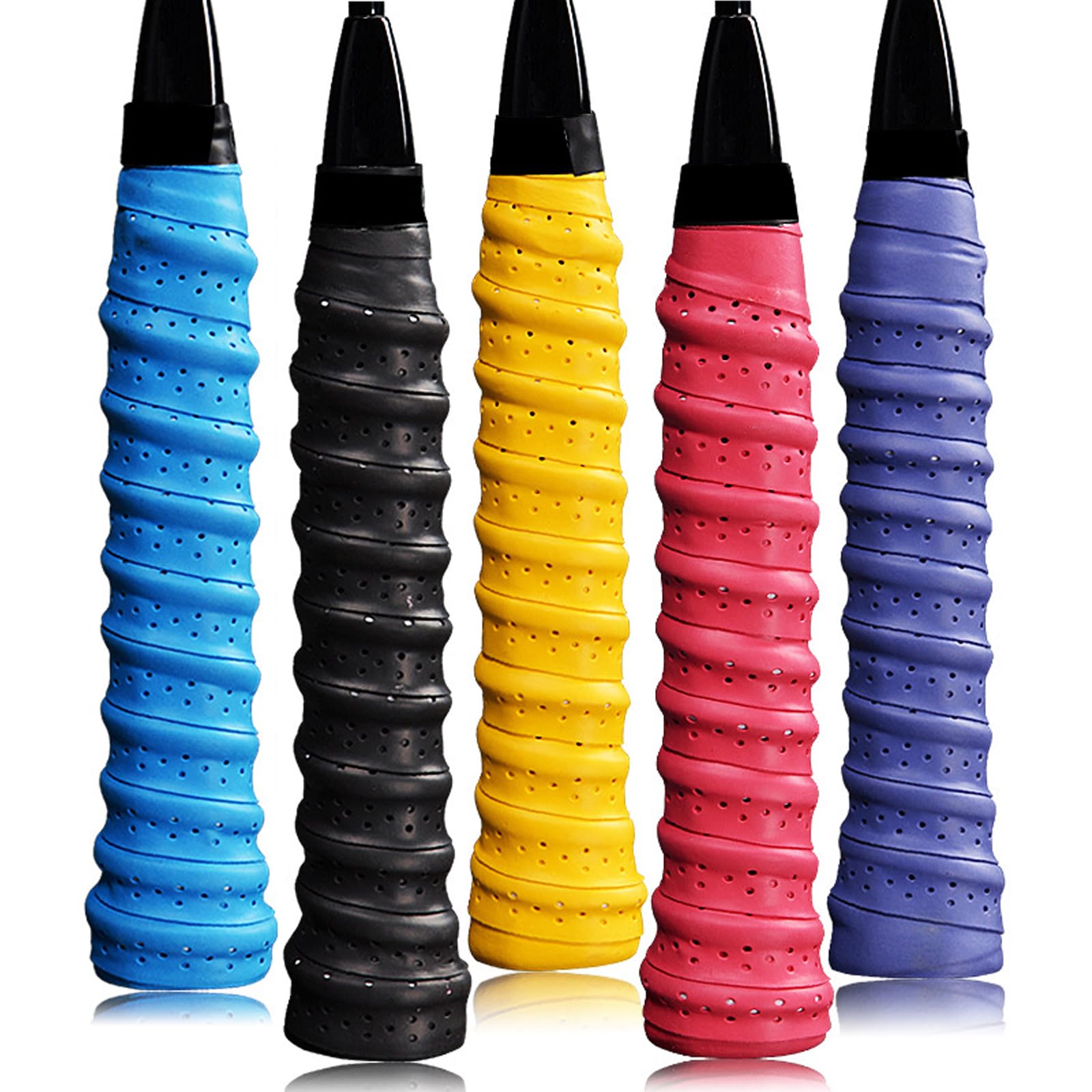 Nastro Presa Racchetta 12 Pezzi Nastri Presa Per Racchetta In PU - 12 Pezzi, Antiscivolo, Assorbenti. Per Tennis, Badminton, Canne Da Pesca. 110cm X 2.5cm Nastro Racchetta Tennis Antiscivolo