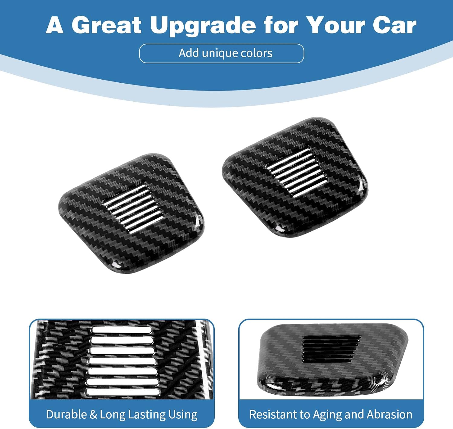 for Challenger Microphone Trim Cover Fit for Dodge Charger 2011-Present for Dodge Challenger 2015-2023 Black Carbon Fiber Interior Accessories 2pcs
