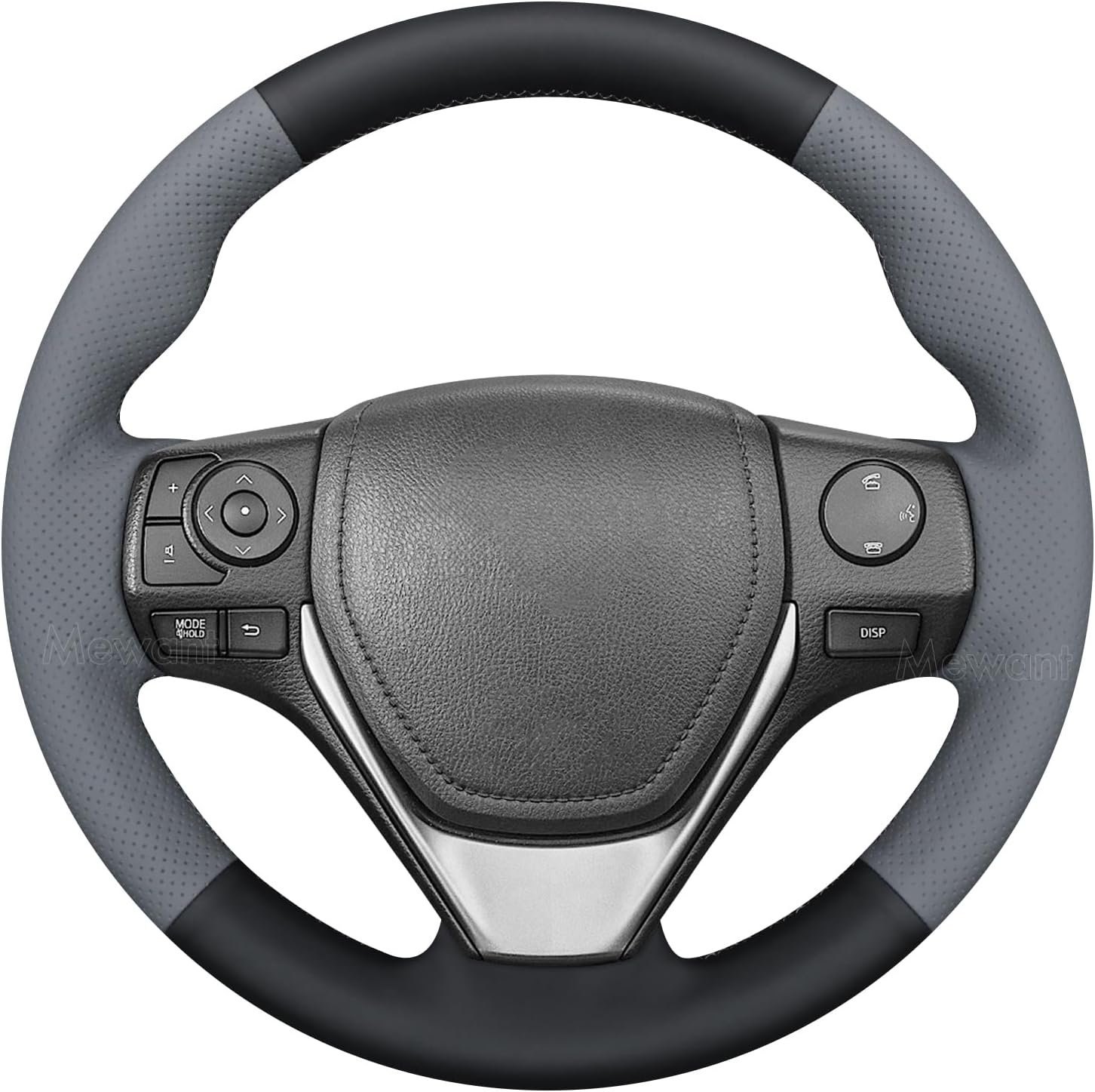MEWANT Microfiber Leather Steering Wheel Cover for Toyota RAV4 2013-2019/ Corolla 2014-2019/ Corolla iM (US) 2017-2018/ Auris 2013-2016/ Steering Wheels Accessories for Toyota RAV4, Corolla,Auris