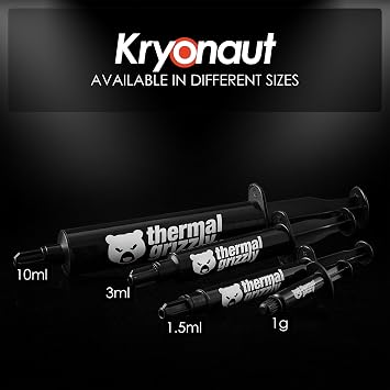 Thermal Grizzly Kryonaut - 5.55 Gram/1.5 ml - Extremly High Performance Thermal Paste - For Demanding Applications and Overclocking CPU/GPU/PS4/PS5/Xbox