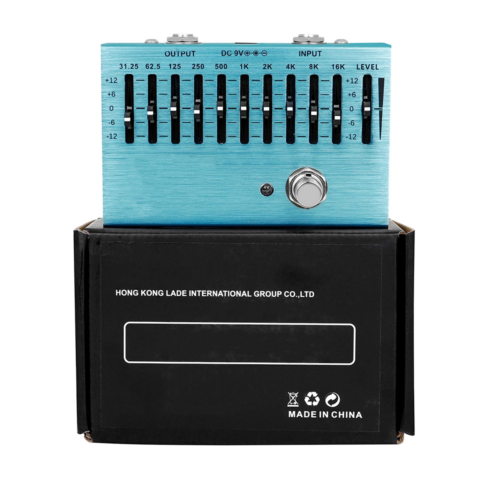 Equalizzatori a 10 bande Pedale Effetto per Chitarra Equalizzatori Portatile Dispositivo Effetti Audio Accessorio Adatto per gli appassionati di musica Regolatore di frequenza