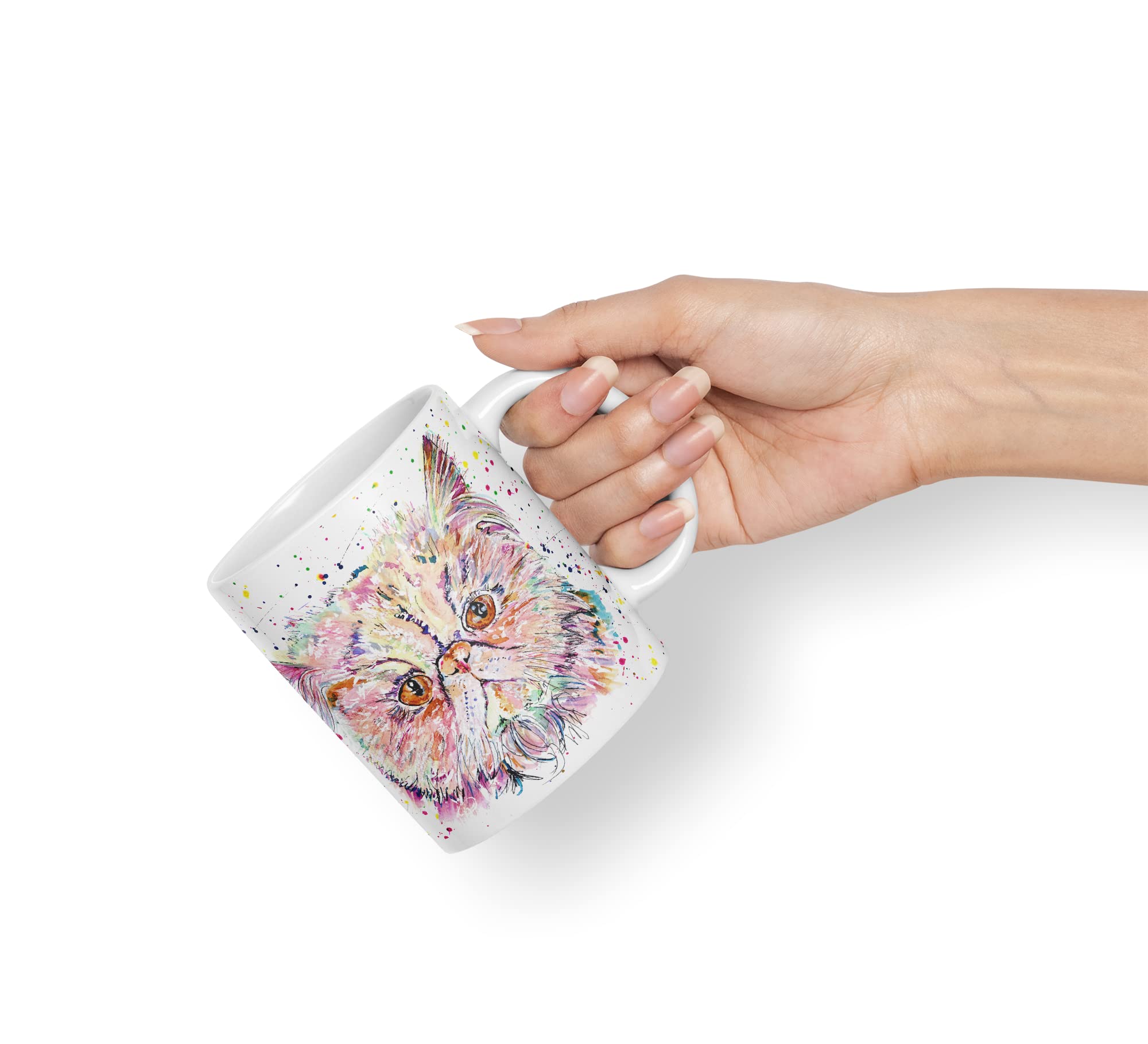 Vixar Sphynx - Tazza colorata con gatto acquerello, idea