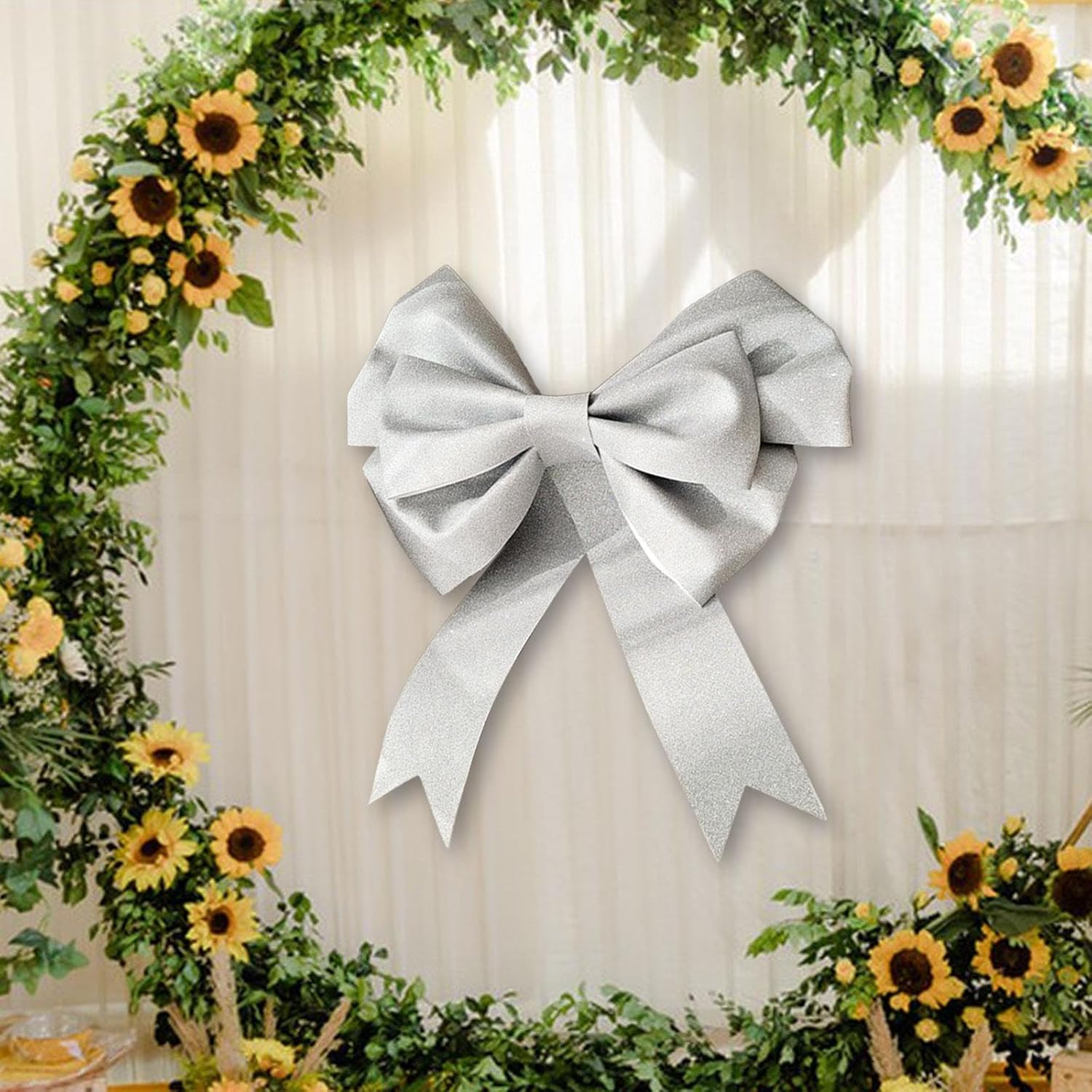 Fenteer Big Bow DIY Making Kit Photo Prop DIY Crafts Giant Bow Backdrop for Party Festival Huge Present Wedding Birthday, 75cm
