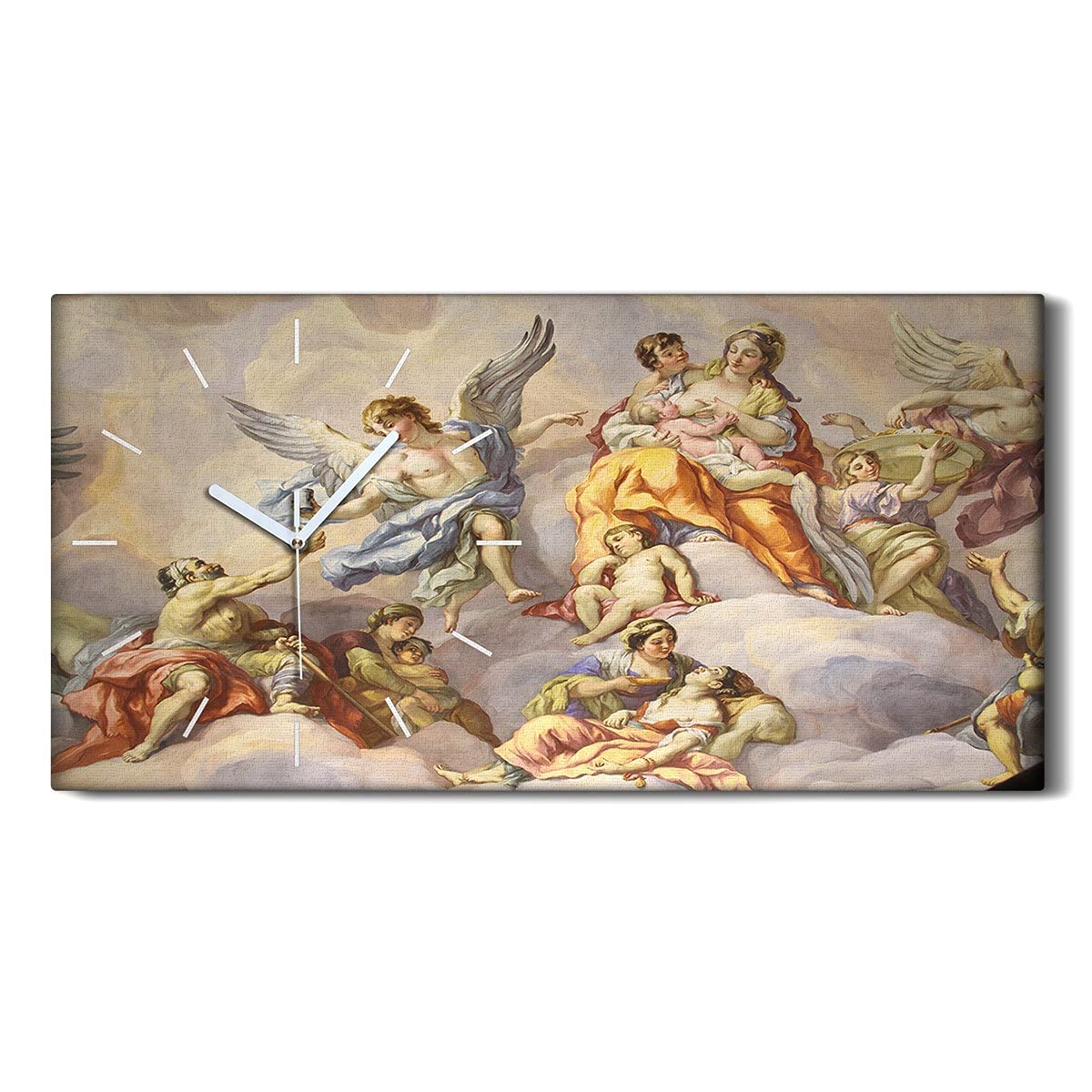 Horloge sur Toile Art Moderne Coupole Saint Charles Vienne 60x30
