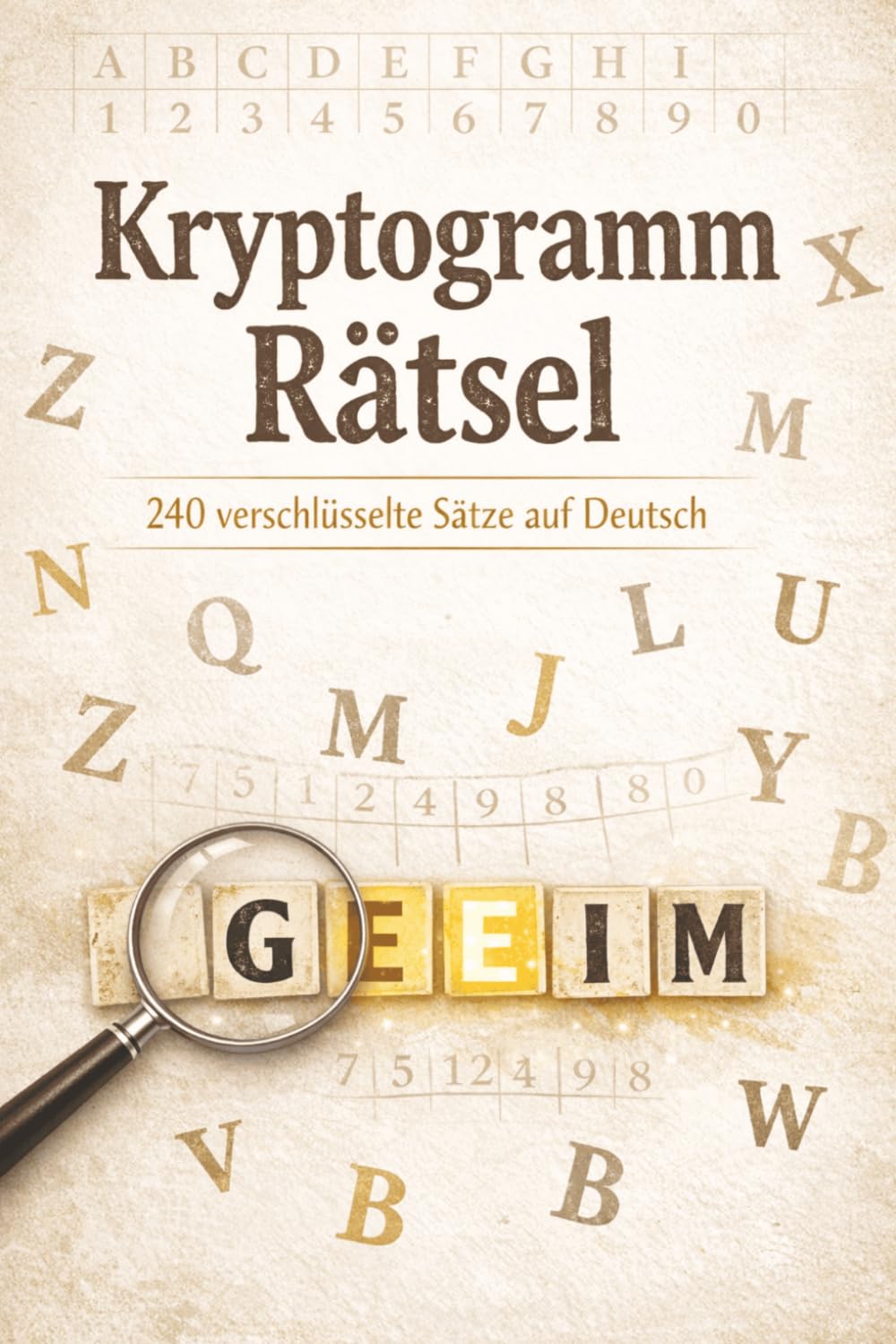 Kryptogramm Ratsel: 240 verschlüsselte Sätze auf Deutsch
