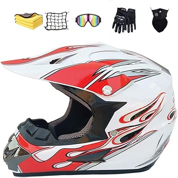 NJYBF, casco da motocross per bambini, set di caschi da motocross, casco  integrale in ABS, casco integrale per mountain bike, casco da cross per  bambini, unisex (S (52-53 cm) : Amazon.it: Auto