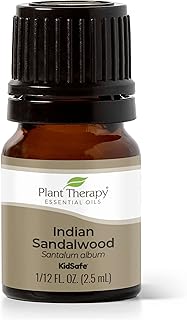 Plant Therapy Sandalwood Indian Essential Oil 2.5 mL (1/12 oz) 100% Pure, Undiluted, Therapeutic Grade
