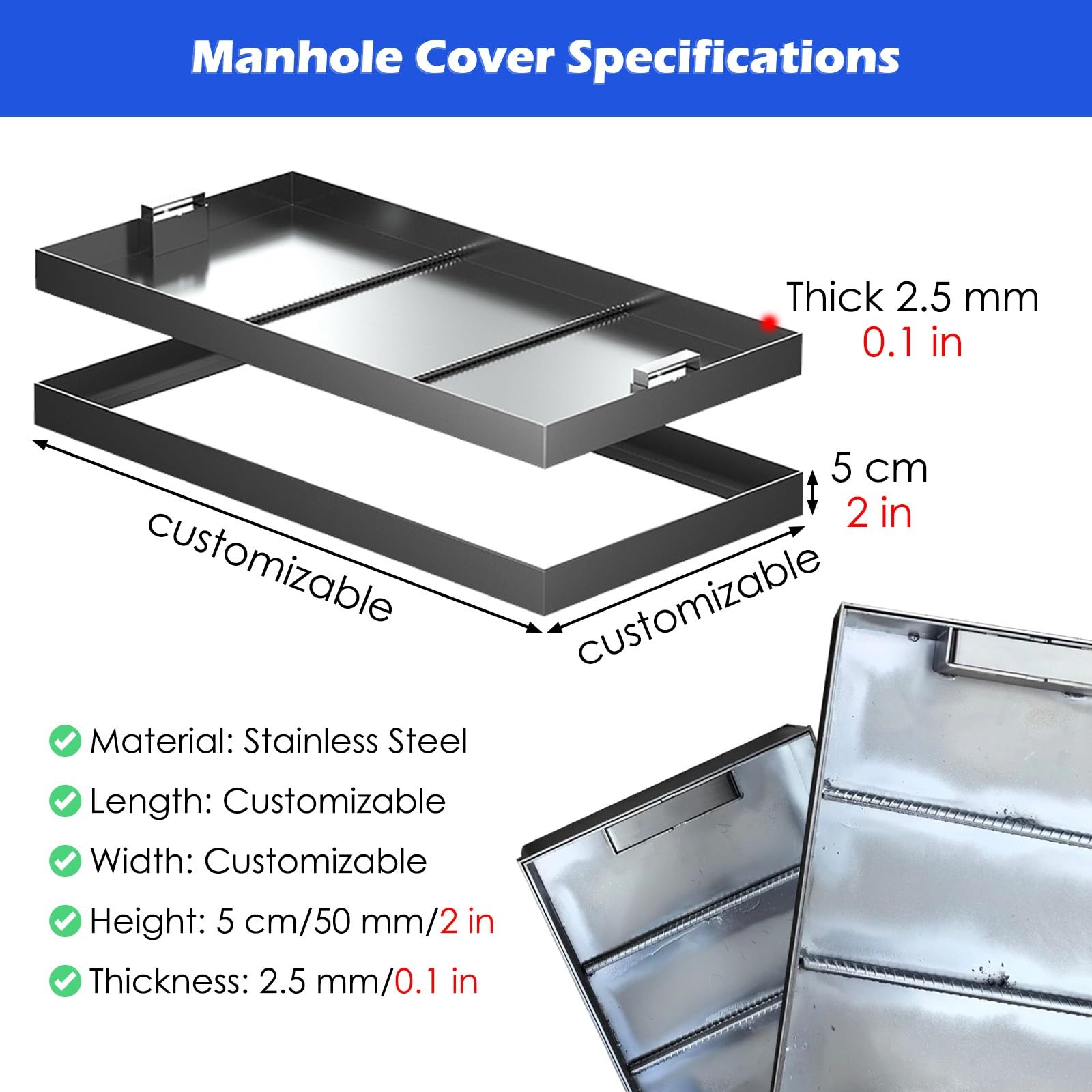 【NULL PIXEL 】LID+COVER Amazon.com: Invisible Manhole Cover and Frame Square