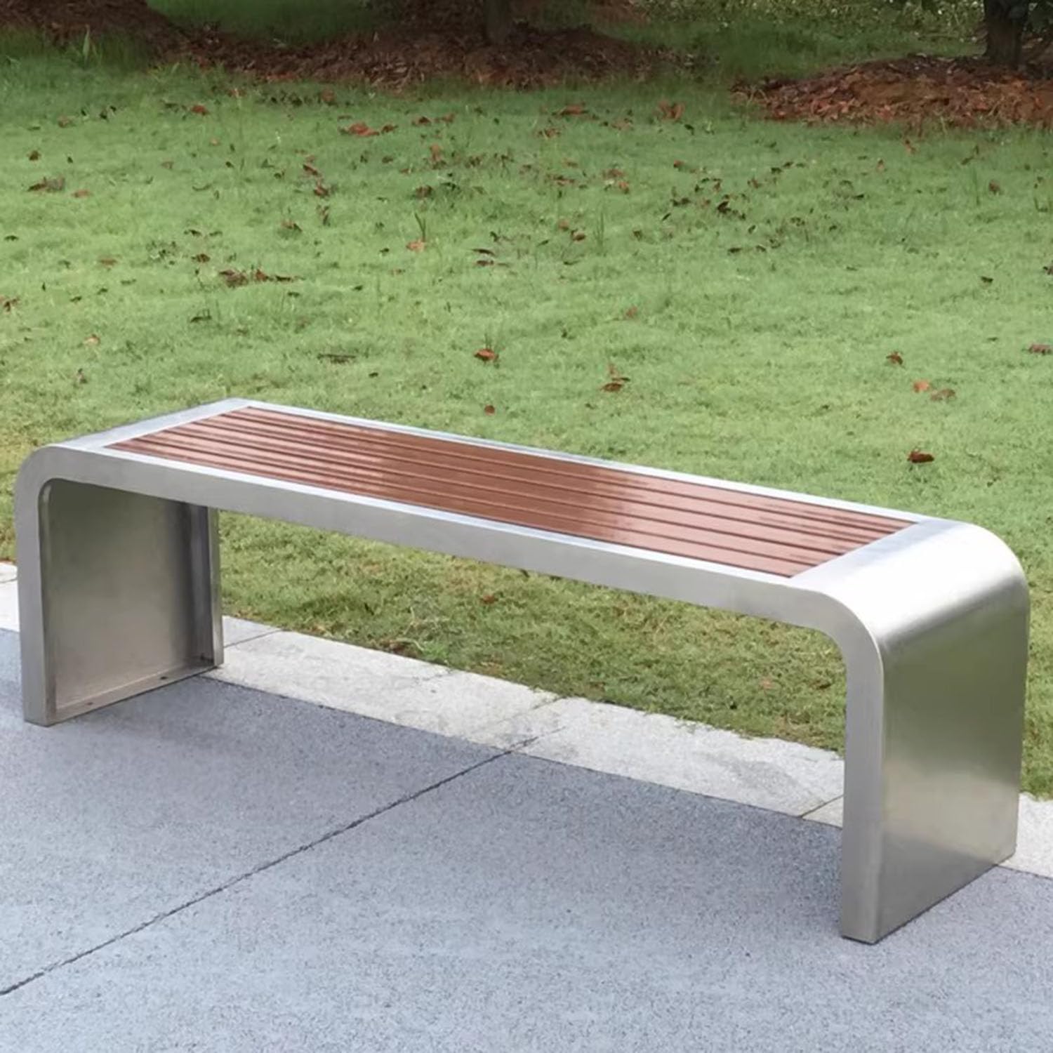 Banc de parc sans dos pour balcon et porche banquette extérieure conviviale