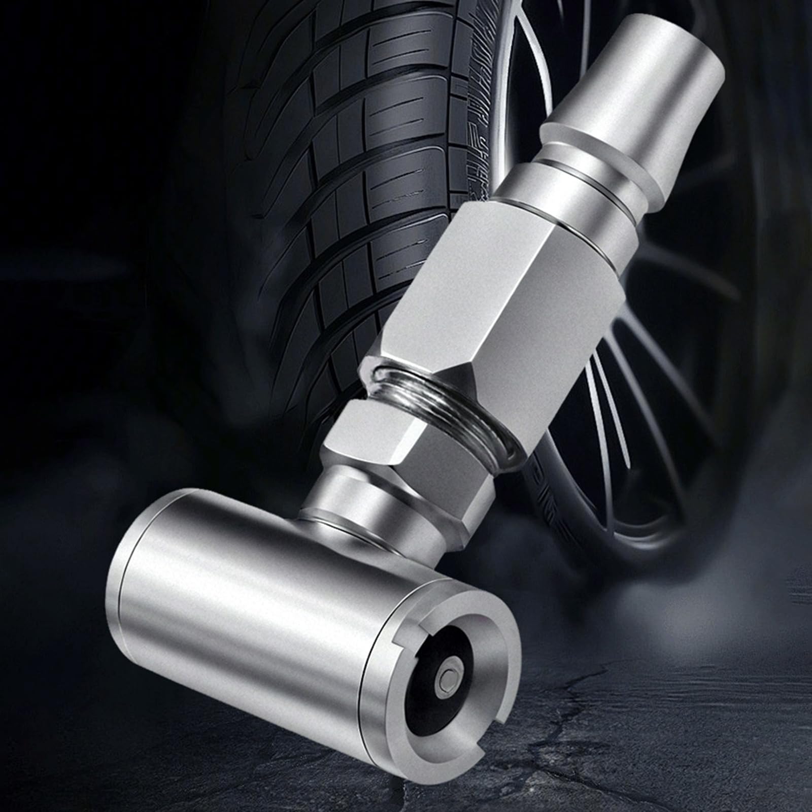 Nawwgy Double End Air Chucks,Iron Air Chucks,Closed Flows Brass Air Chucks for Tires Compressor Pumps Accessories Tire Pump