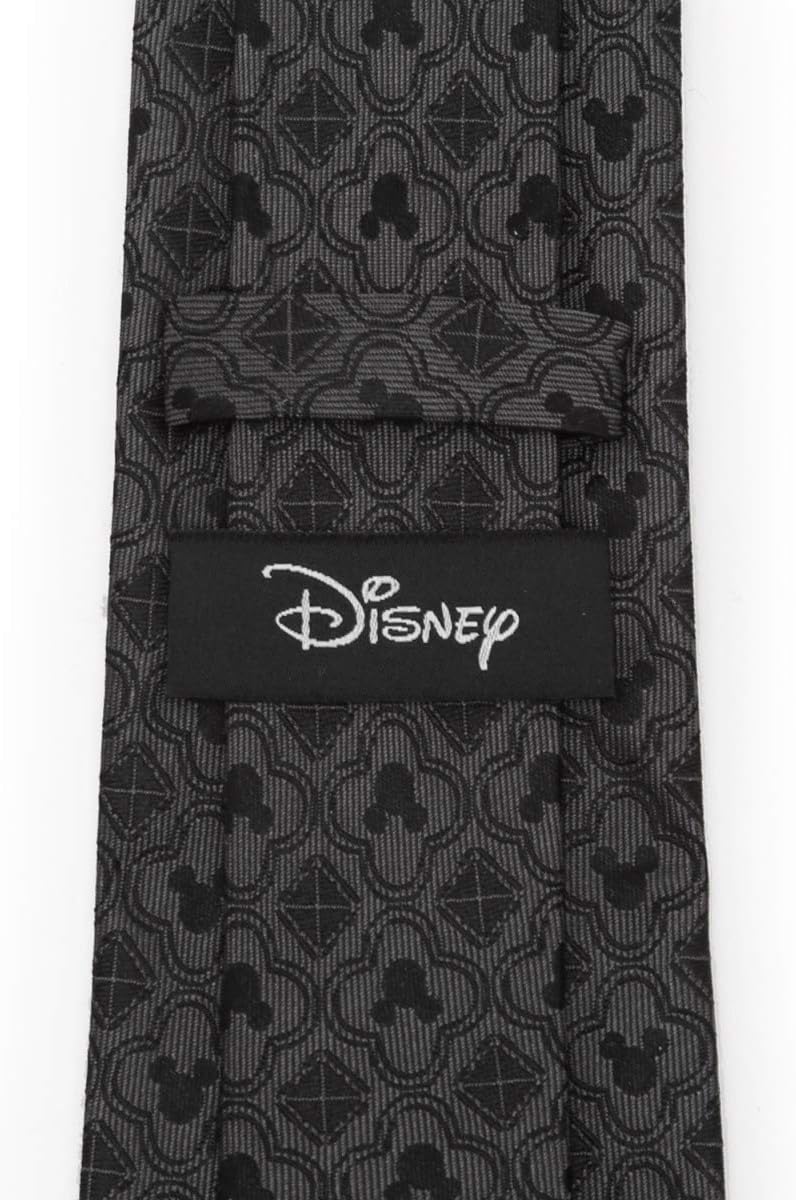 Mickey Mouse Pattern Black Men's Tie