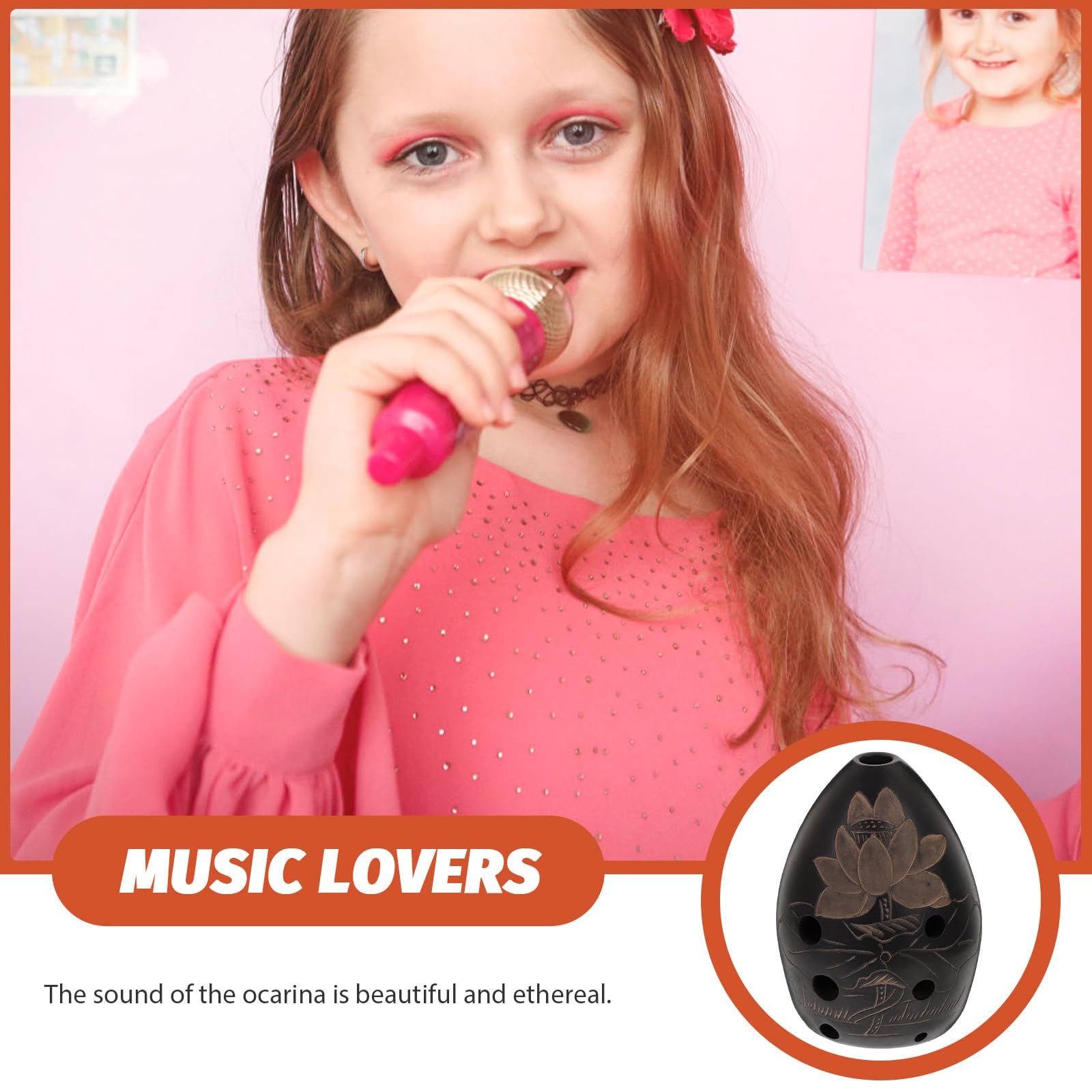 Toyvian Ocarina portable à 8 trous en céramique, en forme de poire - Pour débutants et enfants - Facile à apprendre avec son essentiel - Pour les cours de musique et les fêtes de famille