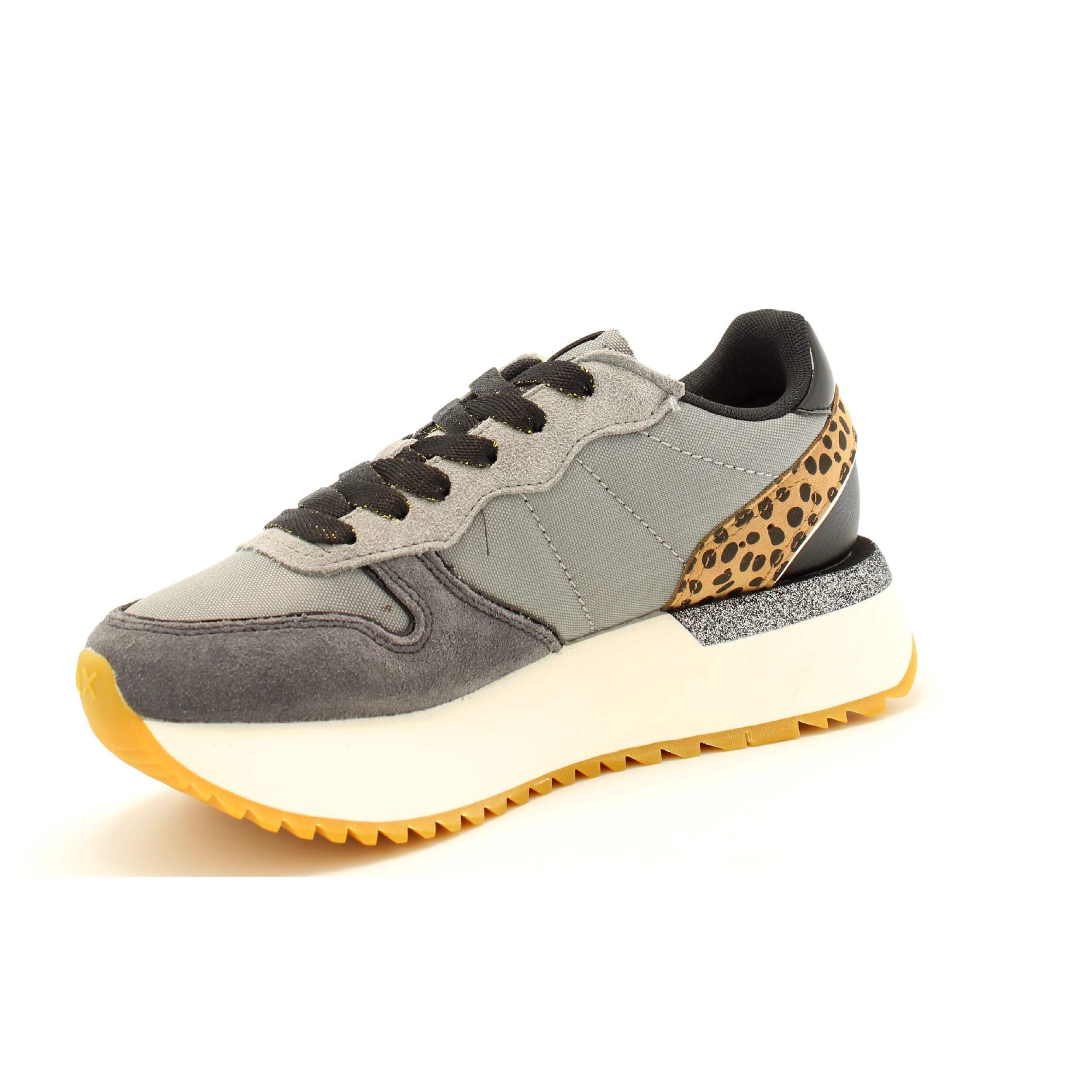 SUN68 Z44218 Sneakers Con Lacci In Tessuto/camoscio Donna GRIGIO MEDIO 40