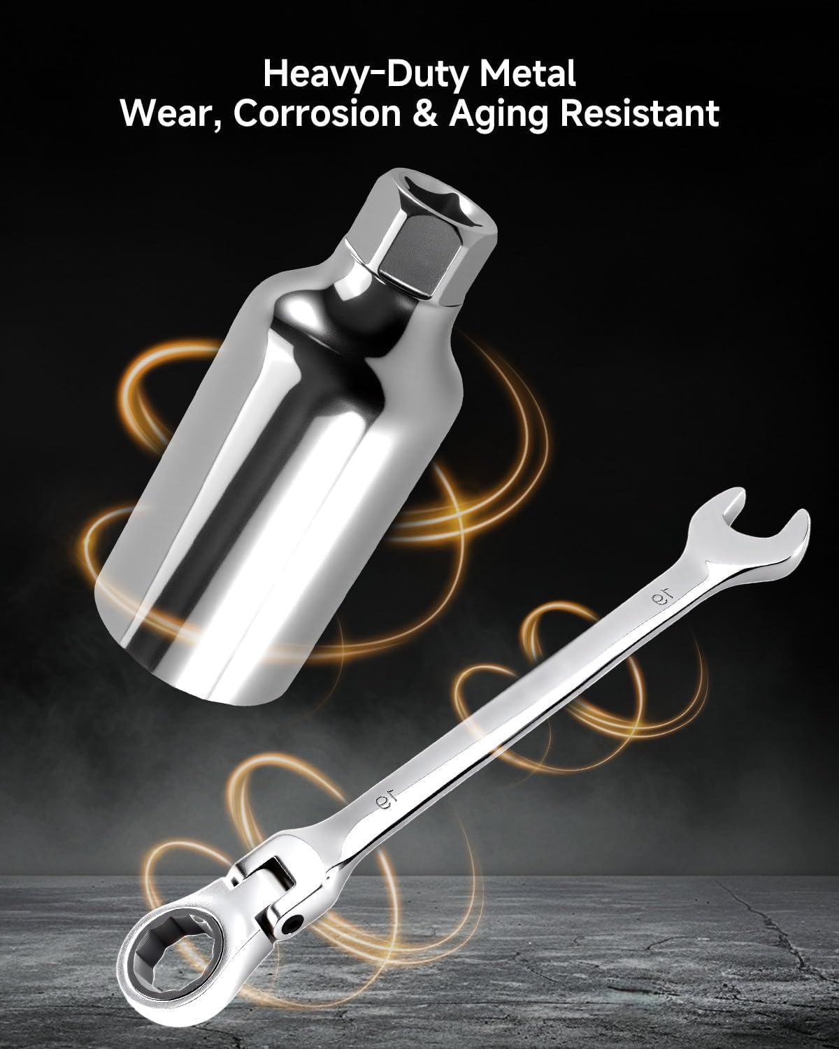 Valve Injector Pressure Regulator Valve Install Removal Socket Tool w/Wrench Fit for Ford E350 F-250 F-350 7.3L Powerstroke Diesel, 1 1/8"29MM Deep Socket 3/8" Drive Valve Install Removal Socket Tool