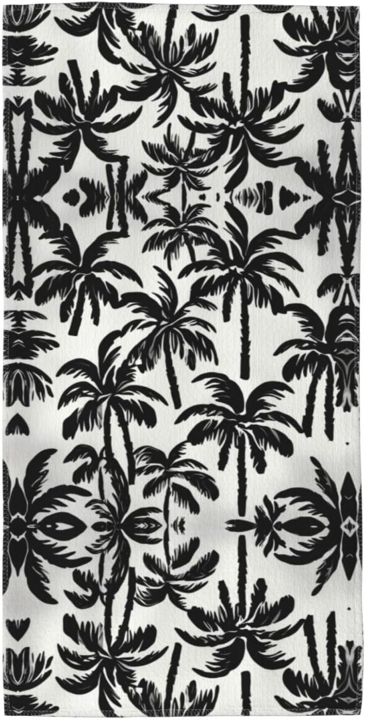 Palm Tree Print Hand Towels for Kitchen, Decorative Bathroom Towels Decor Farmhouse Cute for Men Women Gifts