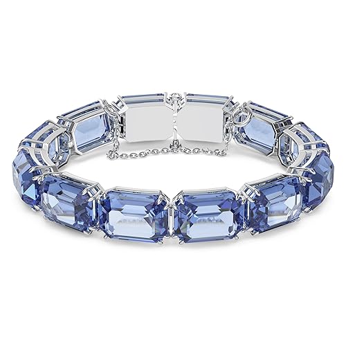 Swarovski Millenia Oktagon-Schliff Goldlegierungsschicht - Blau - Millenia-Armband