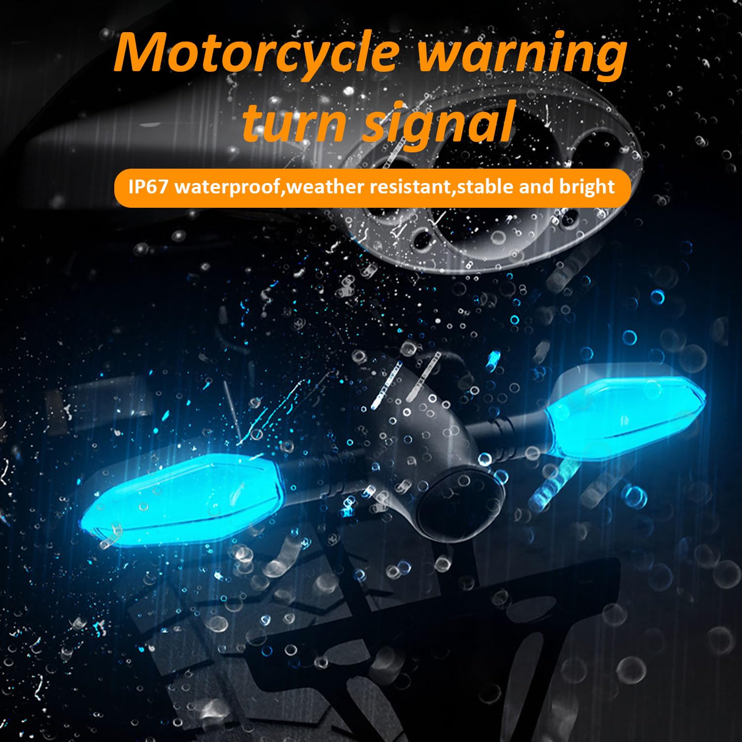 2 PCS LED proiettore di luci di svolta per moto,Segnali di svolta per moto,27 modalità di illuminazione RGB Flowing Daytime Running Lights,Indicatori di direzione per moto con proiezione di frecce