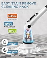 Vista 4 de iezfix Limpiador eléctrico giratorio X01 + cepillo de limpieza eléctrico X03