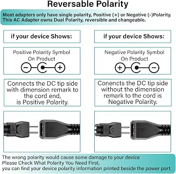 Multi Voltage Power Adapter, Reversible Polarity 30W Universal 3V 4.5V 5V 6V 7.5V 9V 12V Power Supply Adapter Charger for Keyboard Routers Speakers Pedals CCTV Cameras TV Box Audio