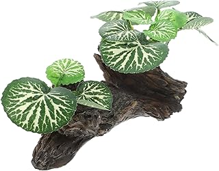 WOONEKY Enfeites De Aquário Enfeites De Tanque De Peixes Terrários De Tanque De Terrários Réptil Troncos Falsos Plantas Artificiais Aquário Planta Falsa Aquário Caverna Decoração