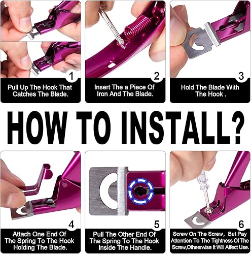 Miniatura 4 de Cortador de puntas de uñas, cortador de borde ajustable, de acero inoxidable, falso, acrílico, falso, manicura, pedicura, afilado, a prueba de