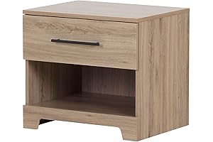 Primo 1-Drawer Nightstand: Enhancing Bedroom Ambiance with Rustic Charm