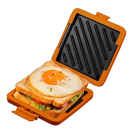 Toaster,Microwave Toaster, Sandwich Maker, Panini Maker, Dishwasher Safe,NO Electricity,Wireless,Time Saving,Fast,Toastie