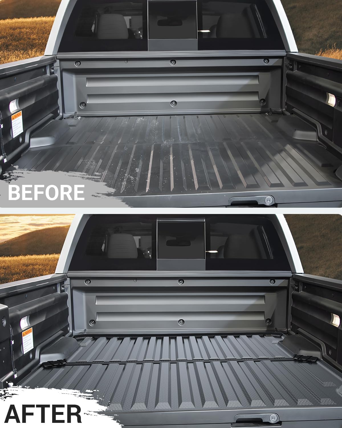 Ecarzo 2026 Upgraded Bed Mat Compatible with 2017-2025 2026 Honda Ridgeline Accessories 5.3FT Bed Liner TPE Cargo Mats Heavy Duty Rear Trunk Mat All Weather Protection