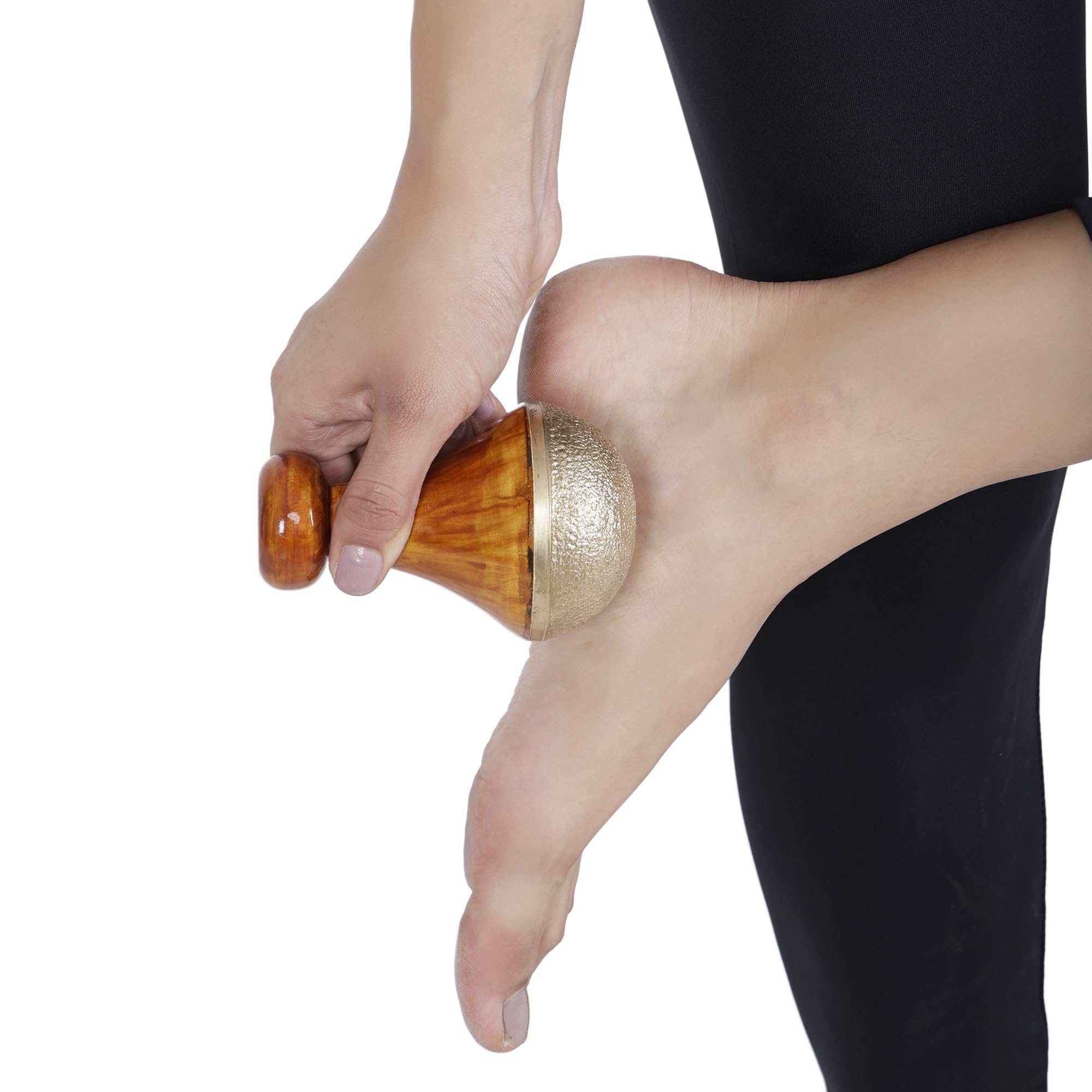 Kansa Natural Vatki Tasse avec poignée en bois Masseur ayurvédique Detox Pieds Relaxation et Nettoyage en profondeur Technique indienne ancienne Massage ayurvédique Kansa Vatki Pieds Massage (Naturel)