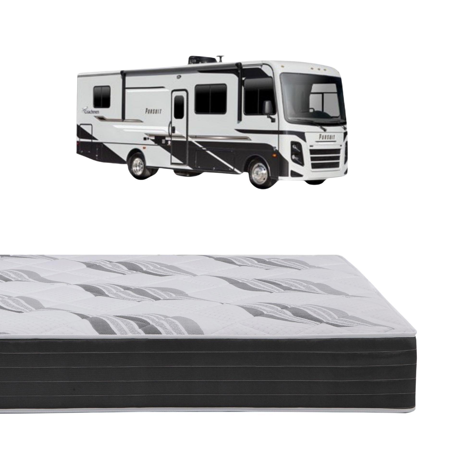 Roam 2.0 RV 12" Hybrid Mattress with Gel Memory Foam, RV Short Queen 60x74 Mattress, Luxury Medium Feel Made in USA