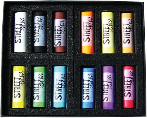 Jack Richeson 427375 Street Stix Pastels (Set of 12), 12 Count (Pack of 1)