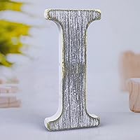 Vista 17 de Letras de madera rústica sin terminar de 8 pulgadas para decoración de pared, letras decorativas de pie en rodajas, decoración de tablero