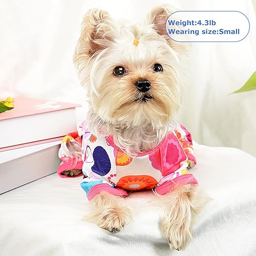 Miniatura 5 de Pijamas para Perros Pjs de Primavera Verano Ropa para Perros para Perros Pequeños Niña - Niño - Perros de Tamaño Mediano, Ropa Suave y Elástica para