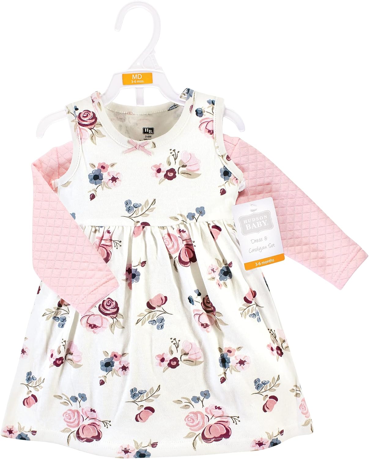 Hudson Baby Girls Quilted Cardigan and Dress - Image 2