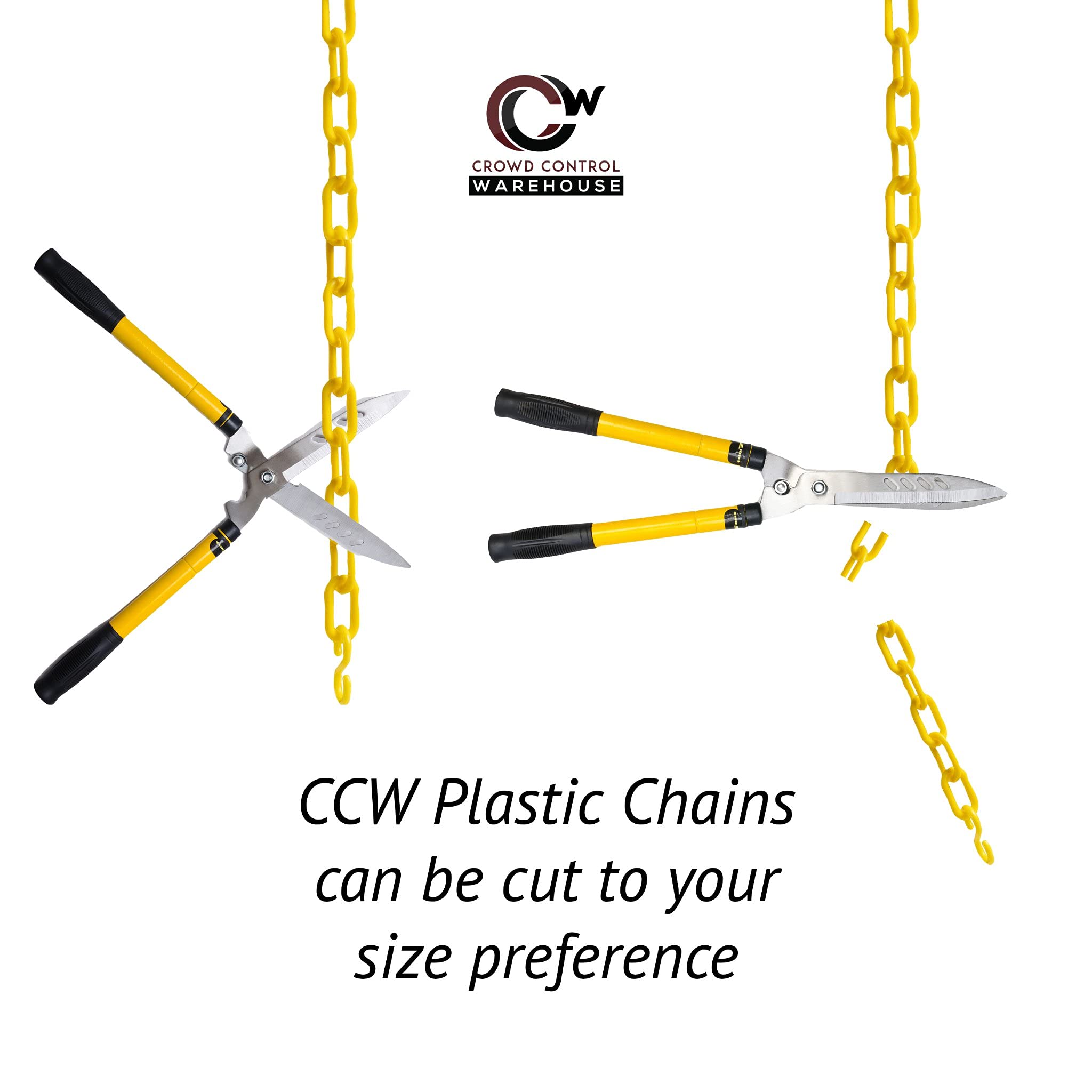 Chaîne plastique jaune/magenta 5,1 cm Longueur 7,6 m