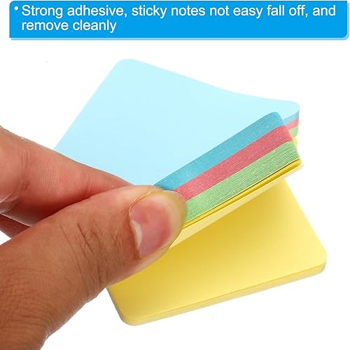 Miniatura 4 de PATIKIL Notas adhesivas con forma de casa de 2.7 x 2.7 pulgadas, 3 blocs de notas autoadhesivas, 100 hojas coloridas y brillantes para oficina en