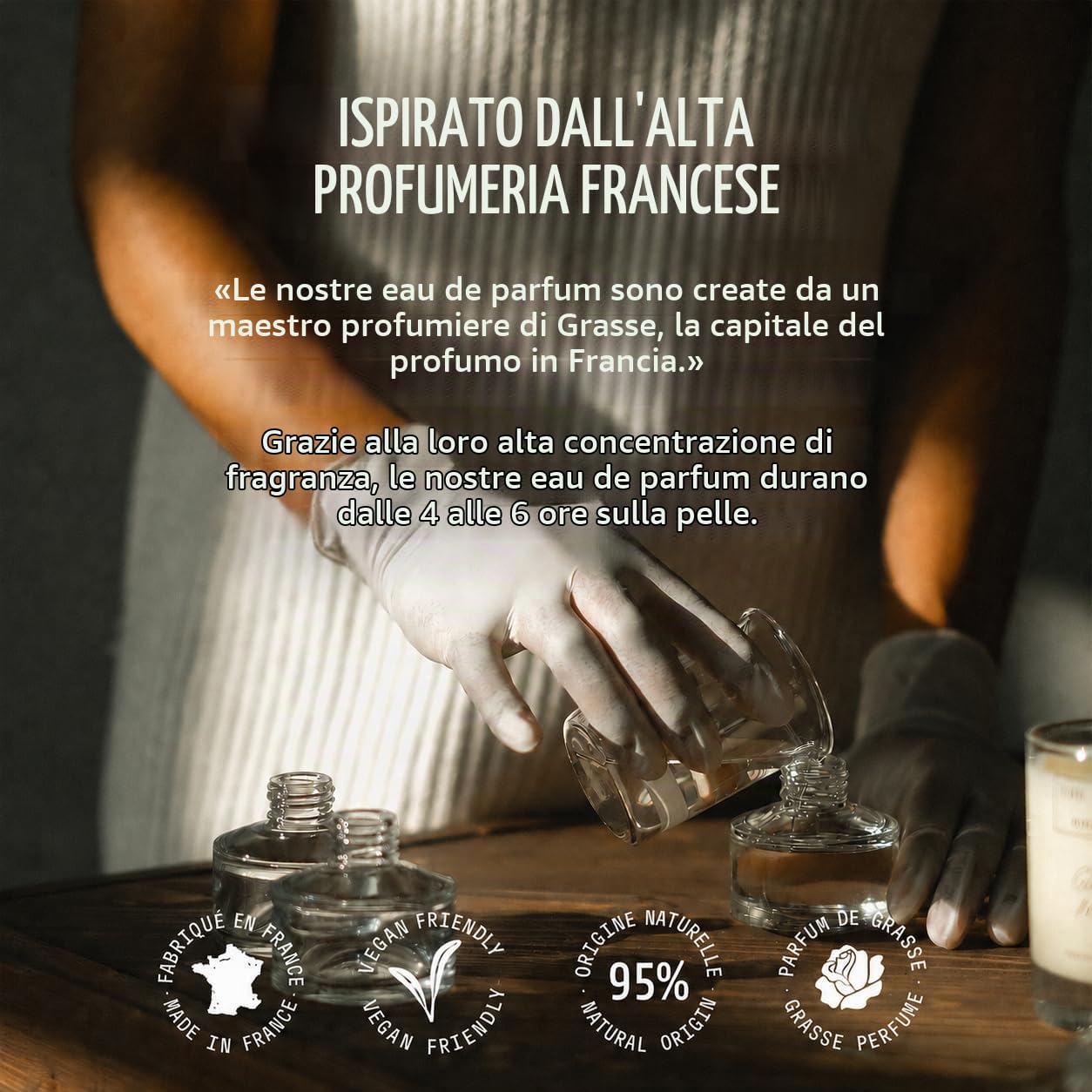Panier des Sens - Profumo Donna Musc des Sables – Profumo floreale e muschiato – Fragranza femminile al quotidiano – Eau de Parfum elaborata a Grasse, France – Regalo per donna – Elegante cofanetto