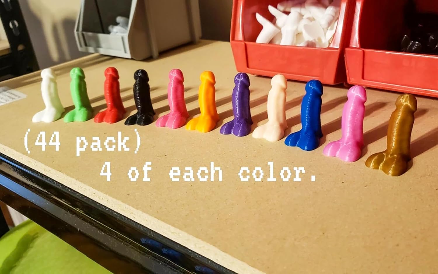 44-Pack Funny Multi-Color P.e.n.i.s Valve Stem Caps – Hilarious Gag Gift & Car Prank Accessories for Cars, Trucks, Bikes & More