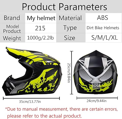 Miniatura 3 de Cascos de motocross ATV Dirtbike Offroad de cara completa motocicleta aprobado por DOT modelo adulto unisex adulto ATV todoterreno montaña
