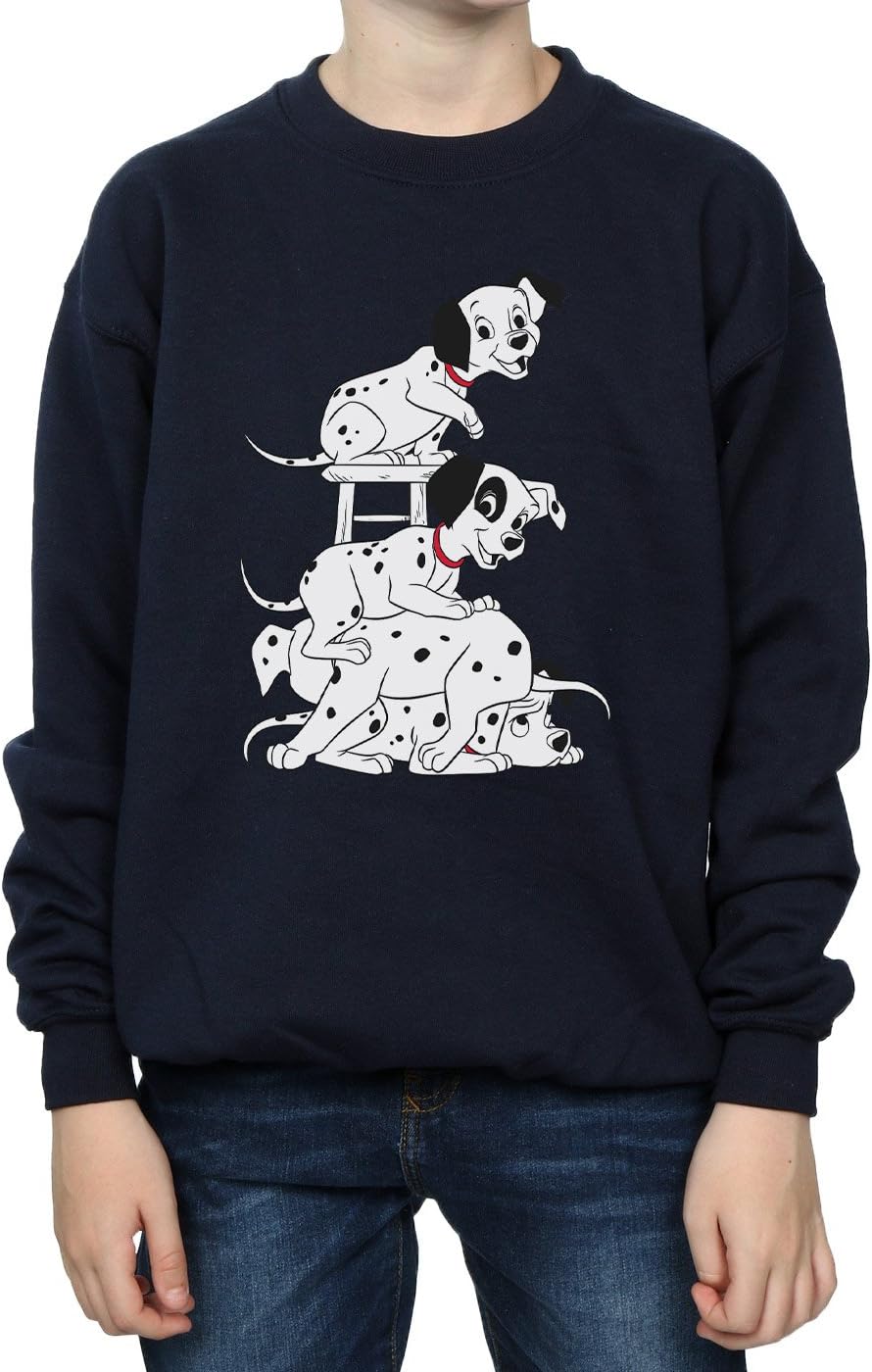 Disney Boys 101 Dalmatians Chair Sweatshirt Navy Blue 9-11 Years