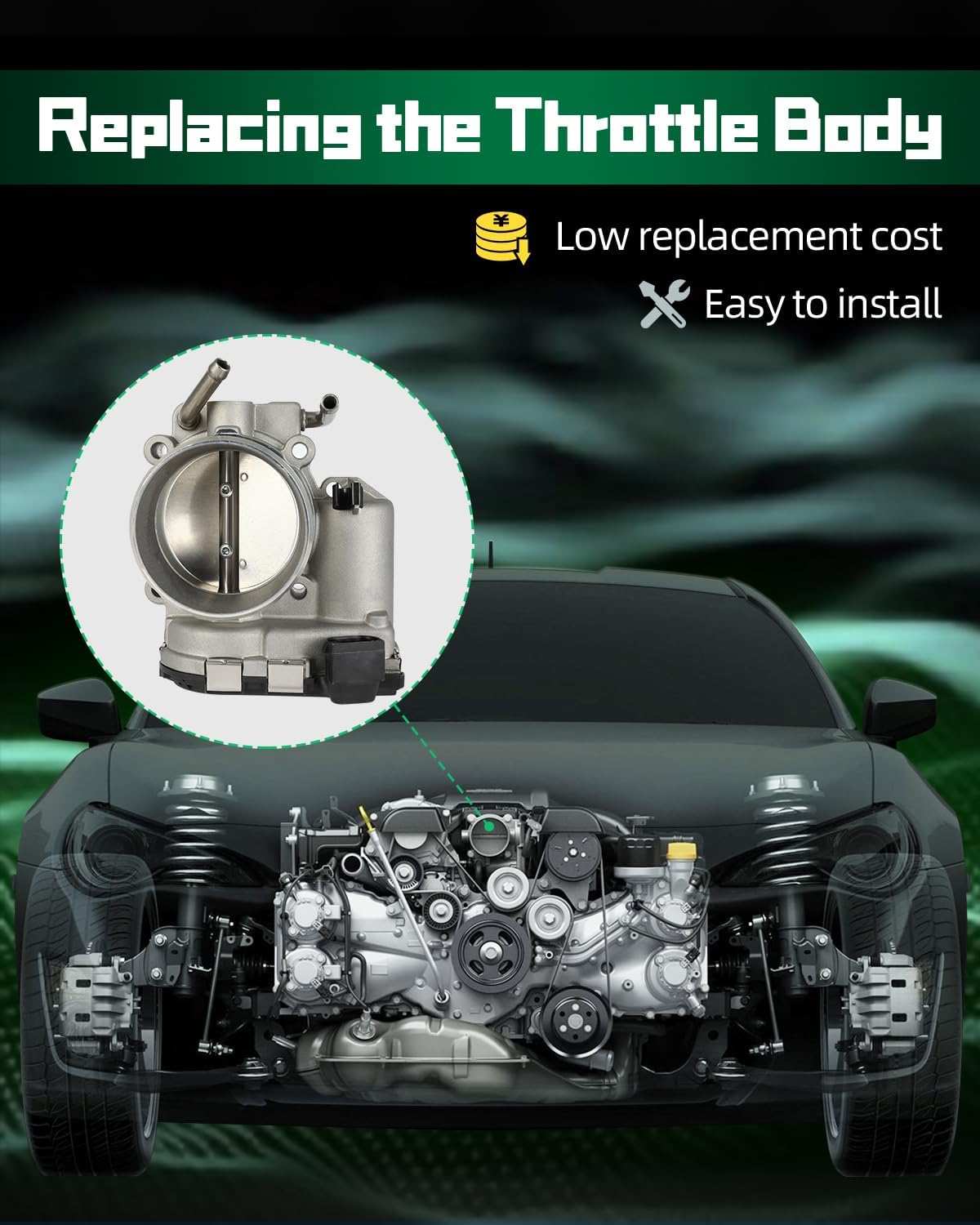 SCITOO Electronic Throttle Body Assembly Compatible with 19-21 for Hyundai for Tucson, 16-19 for Kia for Optima, 2.4L, Replace 351002G600 Automotive Throttle