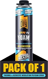 Y’allCanDiy Closed Cell Spray Foam Insulation (1 Pack - 36.6 oz) – DIY Expanding Spray Foam for Thermal & Soundproofing - Insulation, Fills Gaps & Cracks - Gun is not Included
