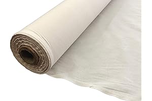 Unbleached, 5-Yard, 100% Cotton Muslin Fabric by AK Trading Co.