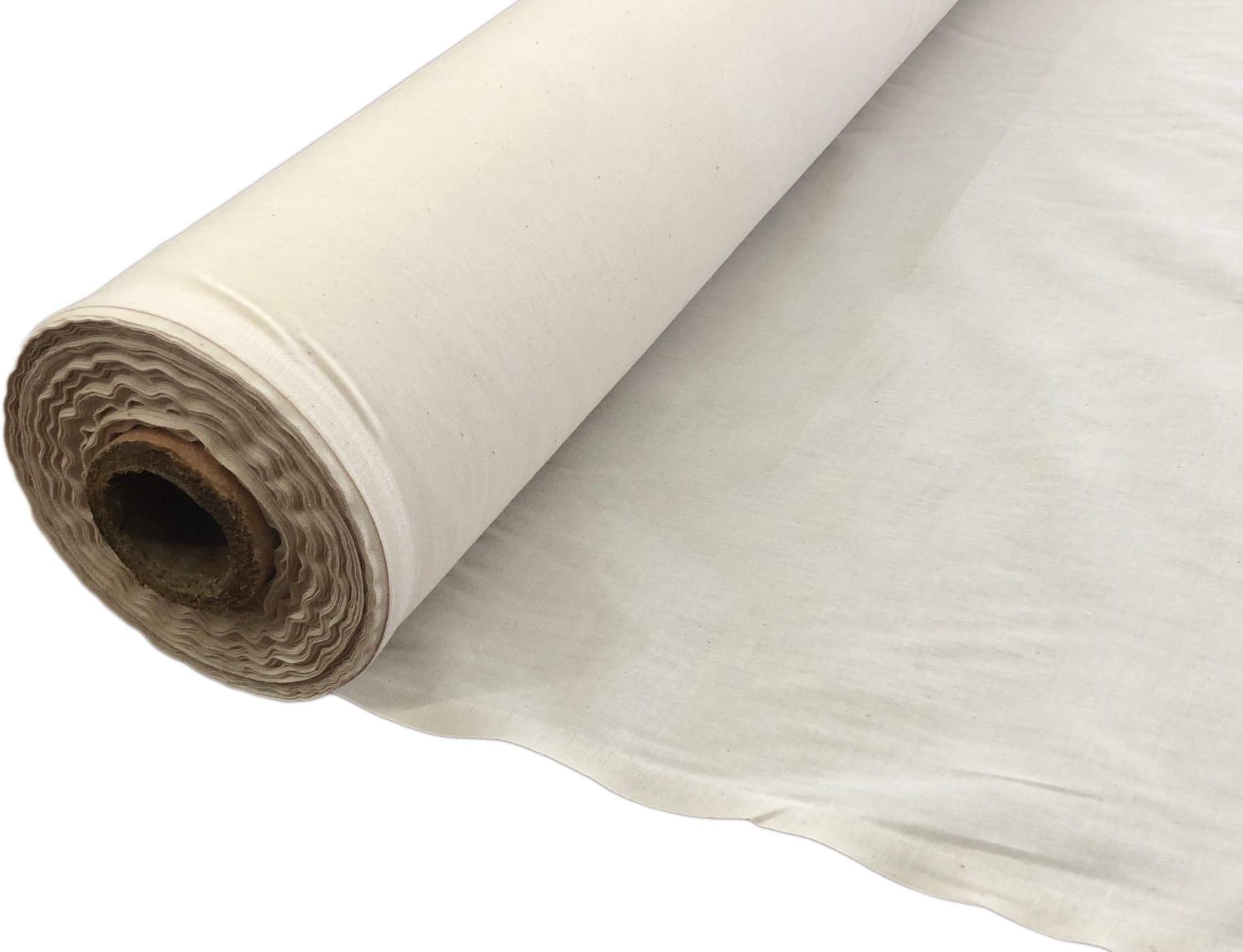 AK TRADING CO. 60" Wide Natural Muslin, 100% Cotton Fabric, Unbleached-5 Yards