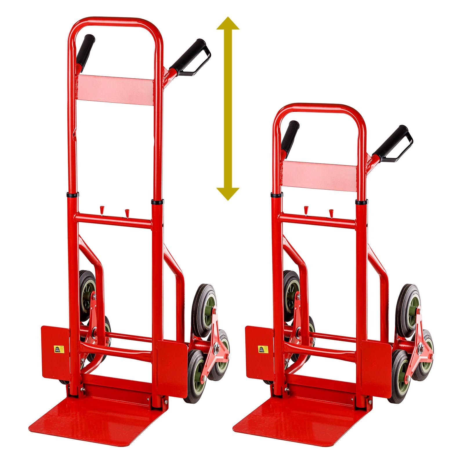 DEMA Stahlrohr Treppenkarre mit 3-Stern-Rädern, Transportkarre, Sackkarre, Treppensteiger - 120 kg, Robust, Kippsicher, Langlebig für Werkstatt, Lager, Umzug