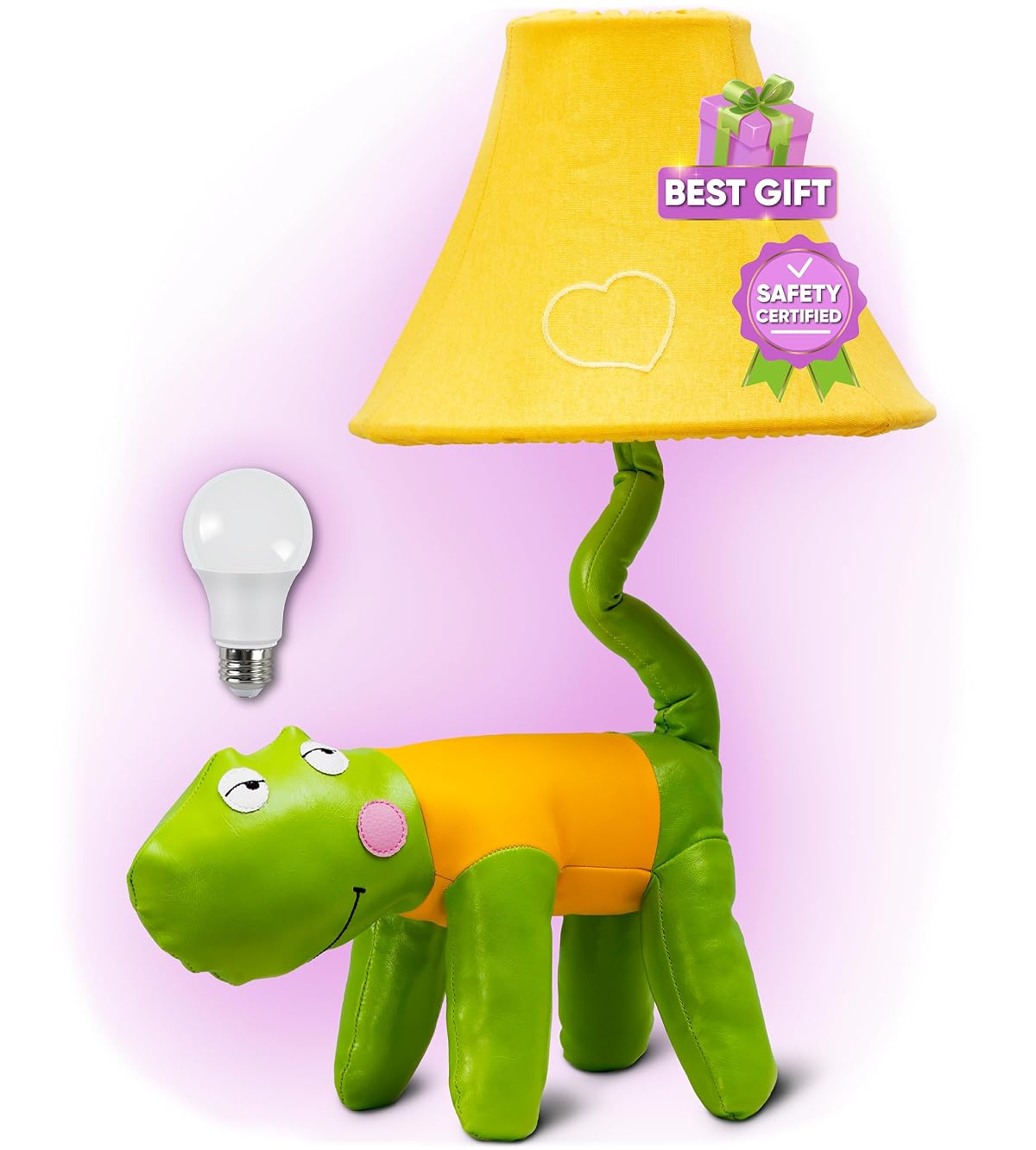 Crocodile Dinosaur Table Lamp for Kids Bedroom - Gift for All Ages, Cute Dragon