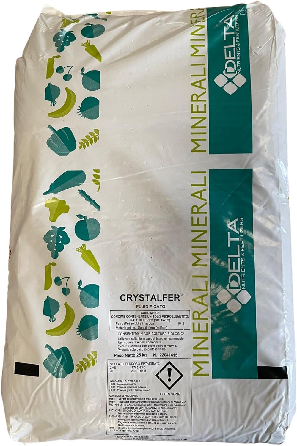 La zappa Solfato di ferro concime rinverdente per prato fertilizzante antimuschio 25 kg